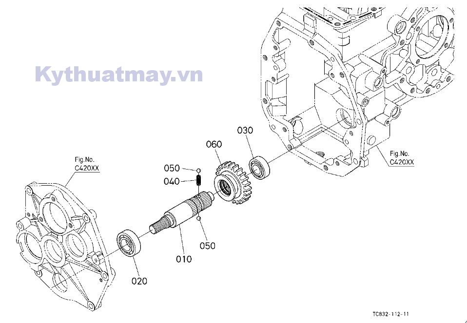 Trục bánh răng truyền động trước